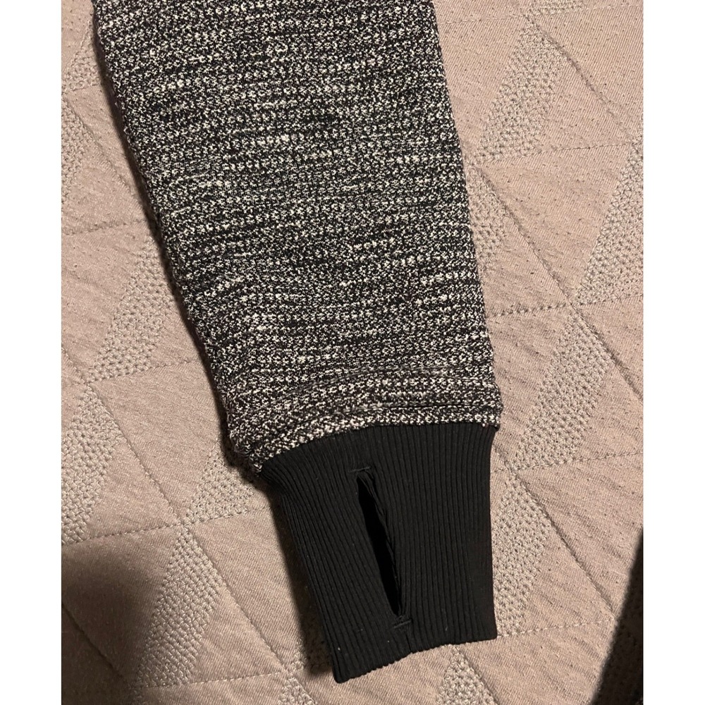 Lululemon Daily Yoga Jacket Womens 6 Coco Pique Black Gray Full Zip Thumbholes - Picture 8 of 14